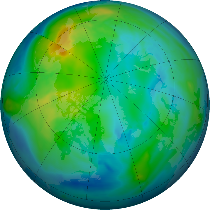 Arctic ozone map for 28 October 2010